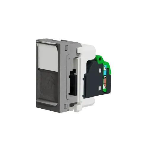 Розетка компьютерная RJ45, 5 UTP, алюминий, 1 модуль, Unica New Schneider NU341030