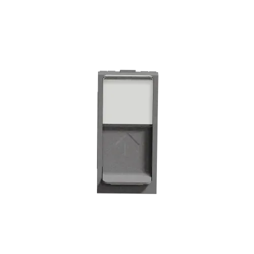 Розетка компьютерная RJ45, 5 UTP, алюминий, 1 модуль, Unica New Schneider NU341030