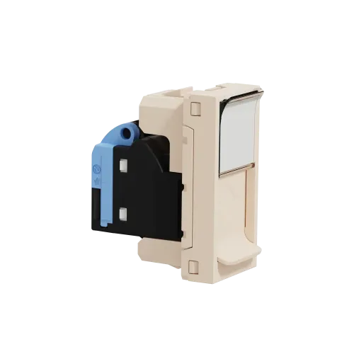Розетка компьютерная RJ45, 5 UTP, бежевый, 1 модуль, Unica New Schneider NU341044