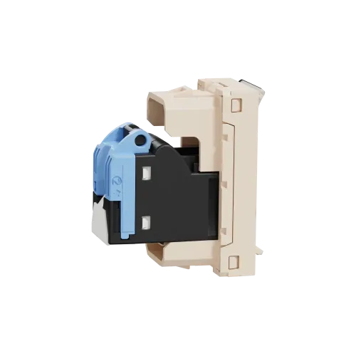Розетка компьютерная RJ45, 5 UTP, бежевый, 1 модуль, Unica New Schneider NU341044
