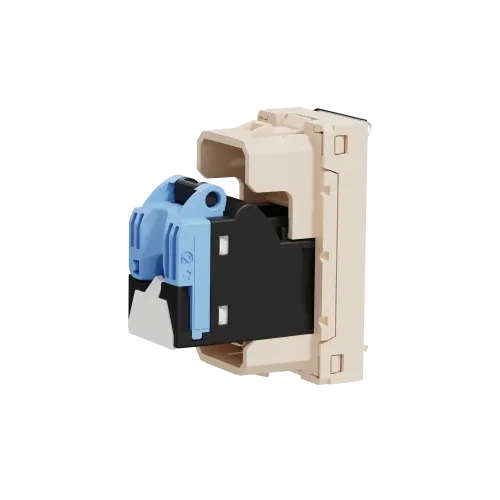 Розетка компьютерная RJ45, 5 UTP, бежевый, 1 модуль, Unica New Schneider NU341044