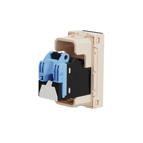 Розетка компьютерная RJ45, 5 UTP, бежевый, 1 модуль, Unica New Schneider NU341044