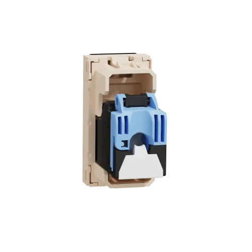 Розетка компьютерная RJ45, 5 UTP, бежевый, 1 модуль, Unica New Schneider NU341044