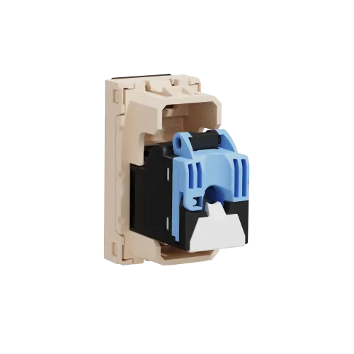 Розетка компьютерная RJ45, 5 UTP, бежевый, 1 модуль, Unica New Schneider NU341044