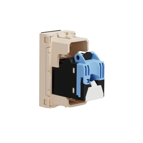 Розетка компьютерная RJ45, 5 UTP, бежевый, 1 модуль, Unica New Schneider NU341044