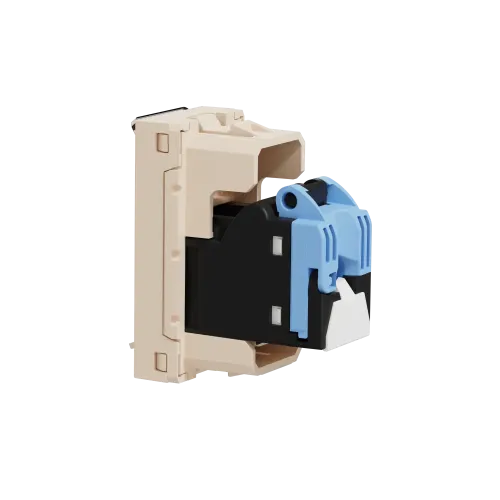 Розетка компьютерная RJ45, 5 UTP, бежевый, 1 модуль, Unica New Schneider NU341044