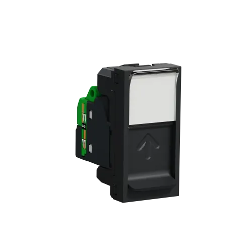 Розетка компьютерная RJ45, 5 UTP, антрацит, 1 модуль, Unica New Schneider NU341054