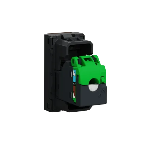 Розетка компьютерная RJ45, 5 UTP, антрацит, 1 модуль, Unica New Schneider NU341054