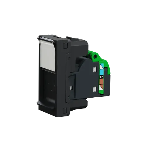 Розетка компьютерная RJ45, 5 UTP, антрацит, 1 модуль, Unica New Schneider NU341054