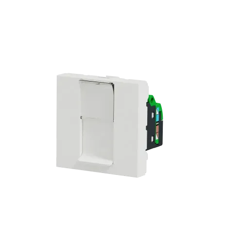 Розетка компьютерная RJ45, 5 UTP, белый, 2 модуля, Unica New Schneider NU341118