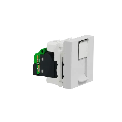 Розетка компьютерная RJ45, 5, UTP, алюминий, 2 модуля, Unica New Schneider NU341130