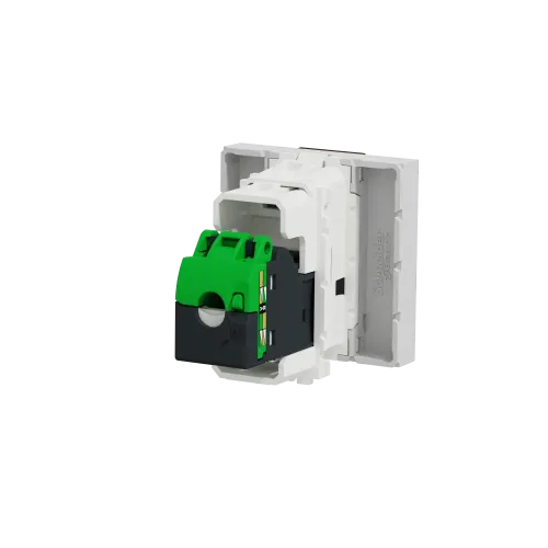 Розетка компьютерная RJ45, 5, UTP, алюминий, 2 модуля, Unica New Schneider NU341130