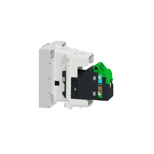 Розетка компьютерная RJ45, 5, UTP, алюминий, 2 модуля, Unica New Schneider NU341130