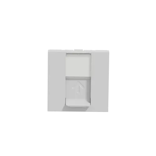 Розетка компьютерная RJ45, 5, UTP, алюминий, 2 модуля, Unica New Schneider NU341130