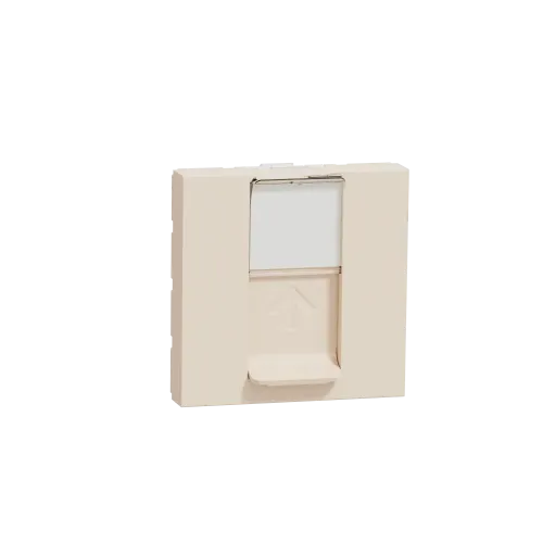 Розетка компьютерная RJ45, 5 UTP, бежевый, 2 модуля, Unica New Schneider NU341144