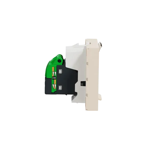 Розетка компьютерная RJ45, 5 UTP, бежевый, 2 модуля, Unica New Schneider NU341144