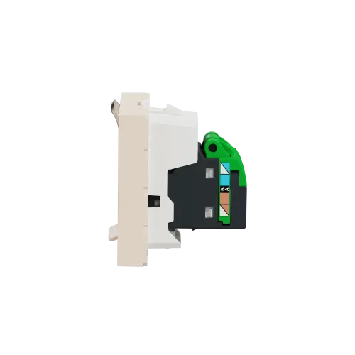 Розетка компьютерная RJ45, 5 UTP, бежевый, 2 модуля, Unica New Schneider NU341144