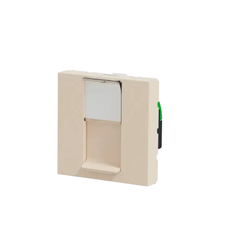 Розетка компьютерная RJ45, 5 UTP, бежевый, 2 модуля, Unica New Schneider NU341144