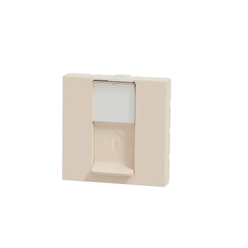 Розетка компьютерная RJ45, 5 UTP, бежевый, 2 модуля, Unica New Schneider NU341144