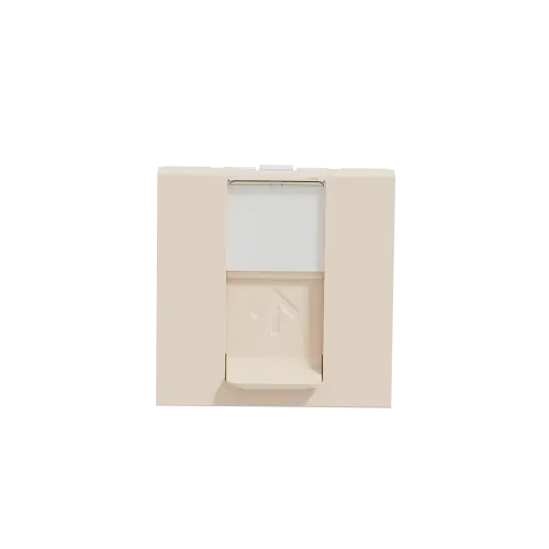 Розетка компьютерная RJ45, 5 UTP, бежевый, 2 модуля, Unica New Schneider NU341144