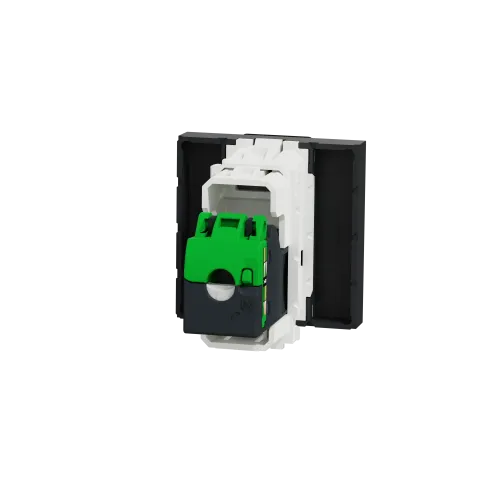 Розетка компьютерная RJ45, 5 UTP, антрацит, 2 модуля, Unica New Schneider NU341154