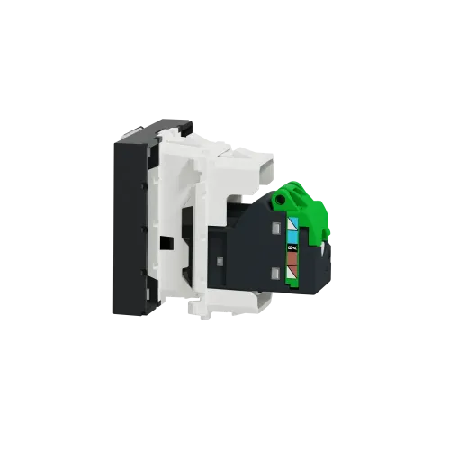 Розетка компьютерная RJ45, 5 UTP, антрацит, 2 модуля, Unica New Schneider NU341154