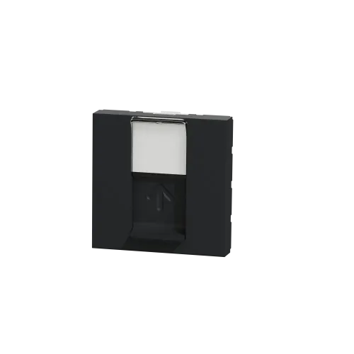Розетка компьютерная RJ45, 5 UTP, антрацит, 2 модуля, Unica New Schneider NU341154