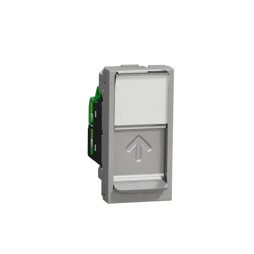 Розетка компьютерная RJ45, 5, STP, алюминий, 1 модуль, Unica New Schneider NU341230