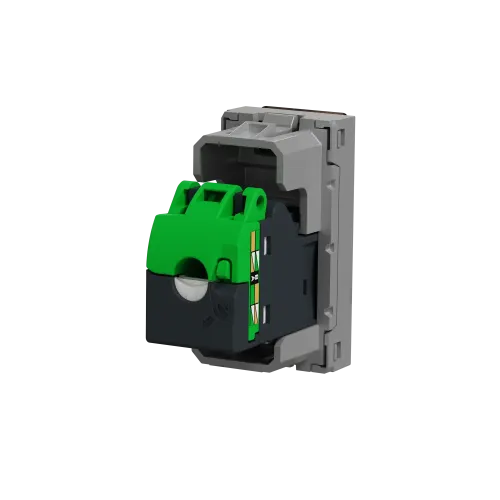 Розетка компьютерная RJ45, 5, STP, алюминий, 1 модуль, Unica New Schneider NU341230