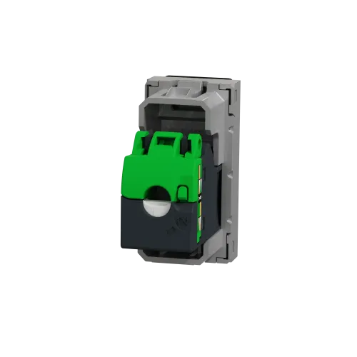 Розетка компьютерная RJ45, 5, STP, алюминий, 1 модуль, Unica New Schneider NU341230