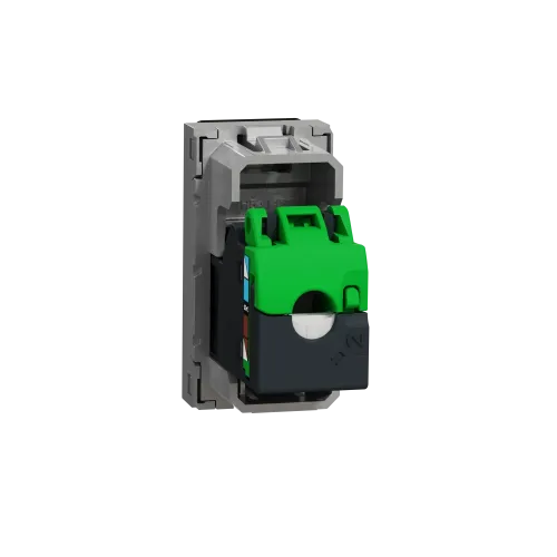 Розетка компьютерная RJ45, 5, STP, алюминий, 1 модуль, Unica New Schneider NU341230