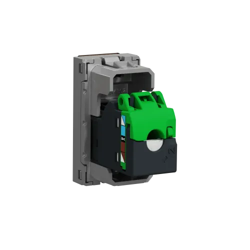 Розетка компьютерная RJ45, 5, STP, алюминий, 1 модуль, Unica New Schneider NU341230