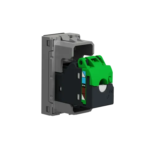 Розетка компьютерная RJ45, 5, STP, алюминий, 1 модуль, Unica New Schneider NU341230