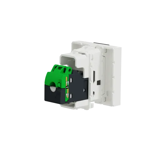 Розетка компьютерная RJ45, 5, STP, белый, 2 модуля, Unica New Schneider NU341318