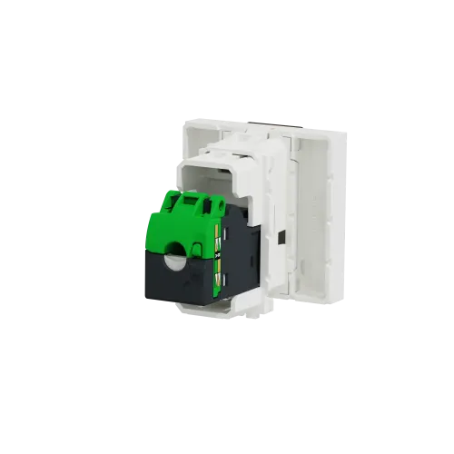 Розетка компьютерная RJ45, 5, STP, белый, 2 модуля, Unica New Schneider NU341318