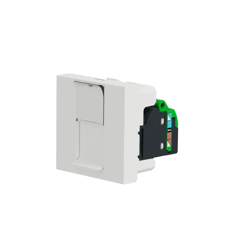 Розетка компьютерная RJ45, 5, STP, белый, 2 модуля, Unica New Schneider NU341318