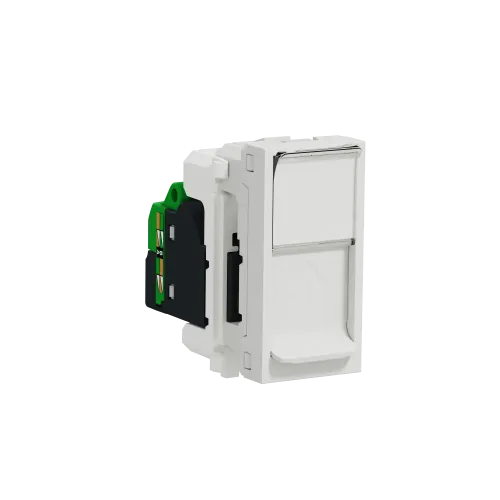 Розетка компьютерная RJ45, 6, UTP, белый, 1 модуль, Unica New Schneider NU341418