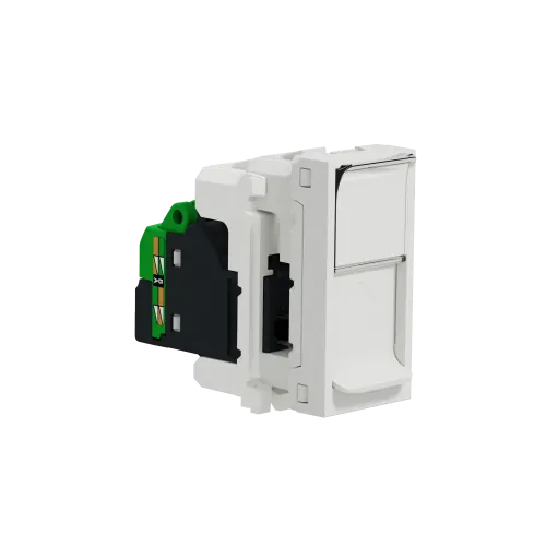 Розетка компьютерная RJ45, 6, UTP, белый, 1 модуль, Unica New Schneider NU341418