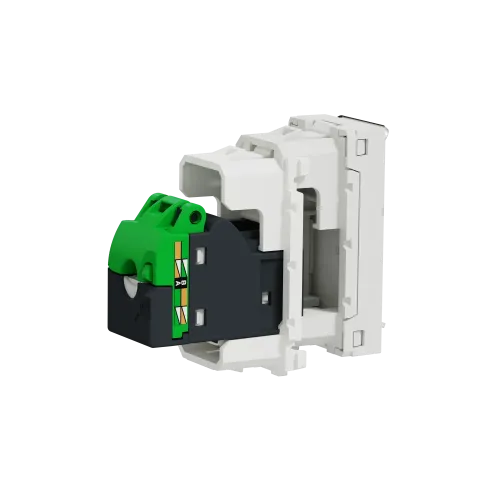 Розетка компьютерная RJ45, 6, UTP, белый, 1 модуль, Unica New Schneider NU341418