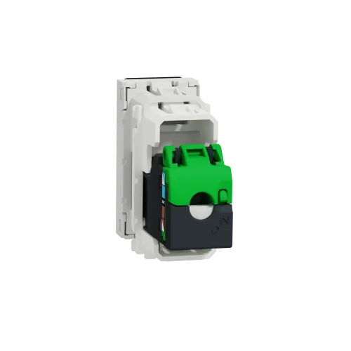 Розетка компьютерная RJ45, 6, UTP, белый, 1 модуль, Unica New Schneider NU341418