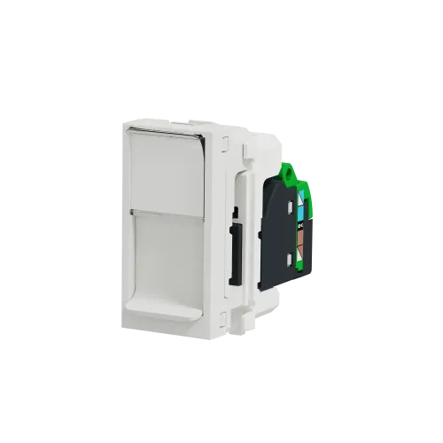 Розетка компьютерная RJ45, 6, UTP, белый, 1 модуль, Unica New Schneider NU341418