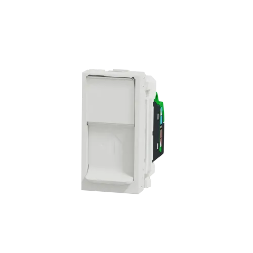 Розетка компьютерная RJ45, 6, UTP, белый, 1 модуль, Unica New Schneider NU341418