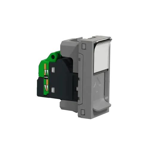 Розетка компьютерная RJ45, 6 UTP, алюминий, 1 модуль, Unica New Schneider NU341430