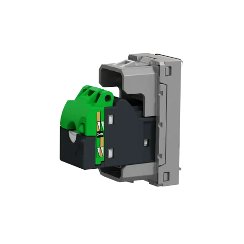 Розетка компьютерная RJ45, 6 UTP, алюминий, 1 модуль, Unica New Schneider NU341430