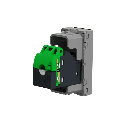 Розетка компьютерная RJ45, 6 UTP, алюминий, 1 модуль, Unica New Schneider NU341430