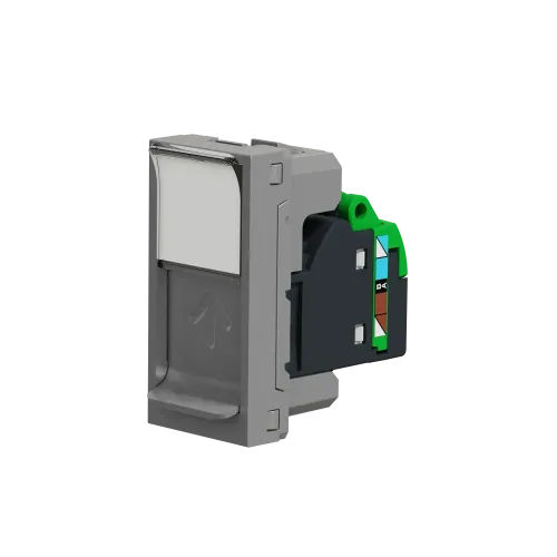 Розетка компьютерная RJ45, 6 UTP, алюминий, 1 модуль, Unica New Schneider NU341430