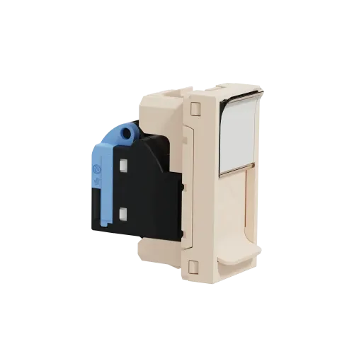 Розетка компьютерная RJ45, 6, UTP, бежевый, 1 модуль, Unica New Schneider NU341444
