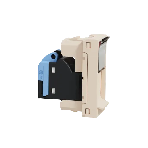 Розетка компьютерная RJ45, 6, UTP, бежевый, 1 модуль, Unica New Schneider NU341444
