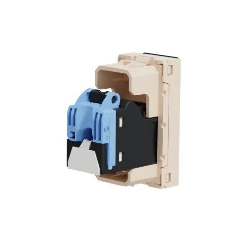 Розетка компьютерная RJ45, 6, UTP, бежевый, 1 модуль, Unica New Schneider NU341444