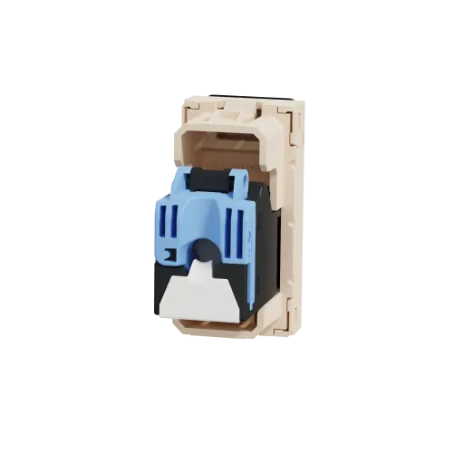 Розетка компьютерная RJ45, 6, UTP, бежевый, 1 модуль, Unica New Schneider NU341444